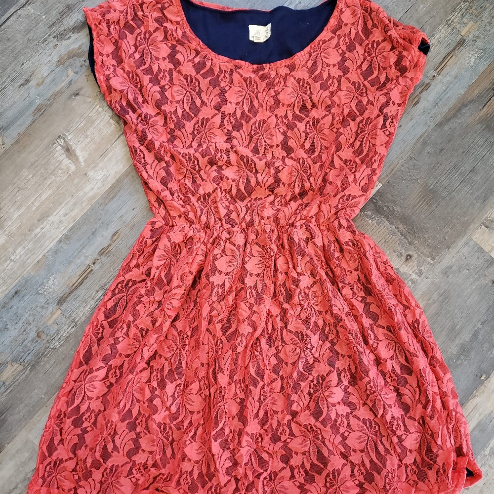 Salmon coloured Mini dress
